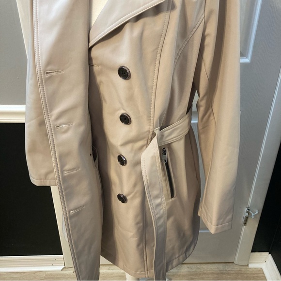 Sebby Collection Light Tan Trench Coat Women XL - Picture 4 of 15